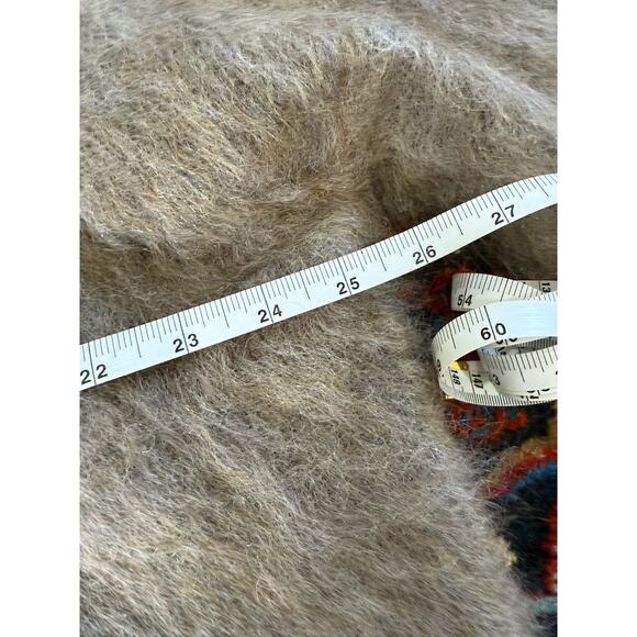 NWOT Toteme Boxy Signature Women's Sweater Knit S Alpaca Brown Melange Sherpa - Picture 10 of 10